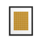 Hand Drawn Grid Golden Framed Art Print Gallery Image 6