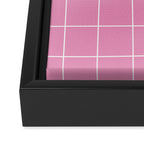 Hand Drawn Grid Hot Pink Framed Canvas Print Gallery Image 3