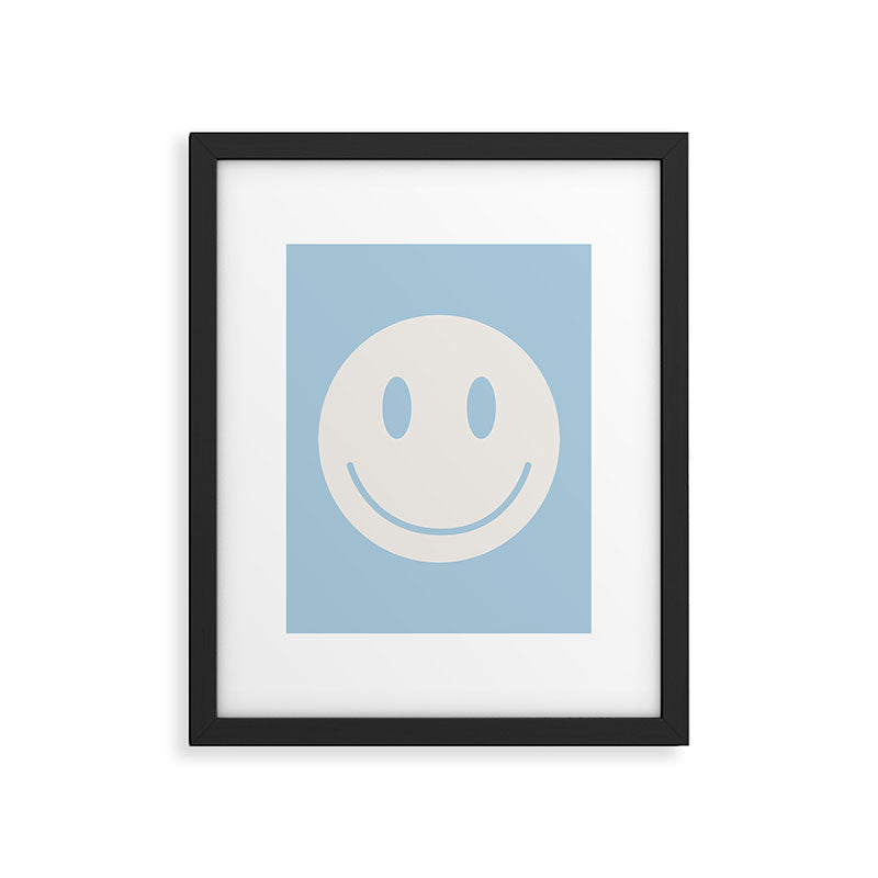 Happy Thoughts Baby Blue Framed Art Print Gallery Image 6
