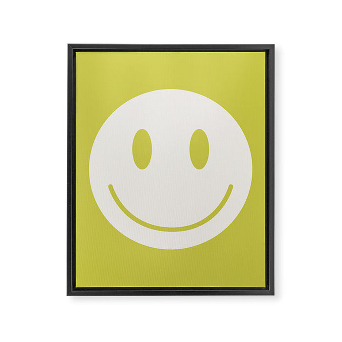 Happy Thoughts Lime Framed Canvas Print Gallery Image 1