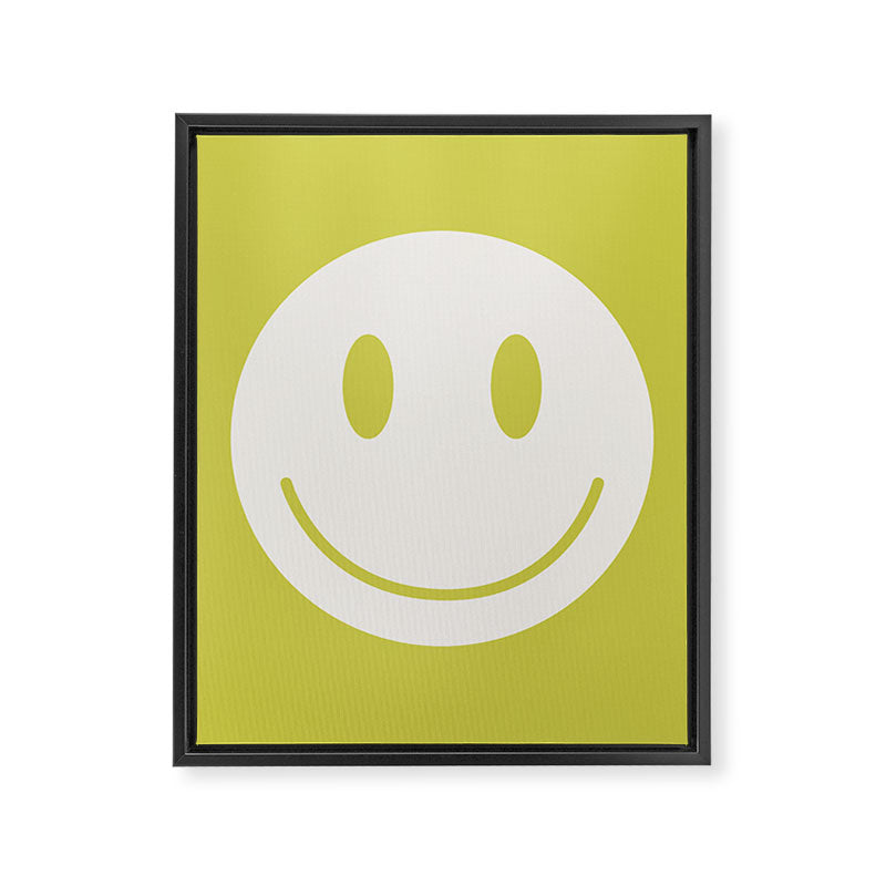 Happy Thoughts Lime Framed Canvas Print Gallery Image 8