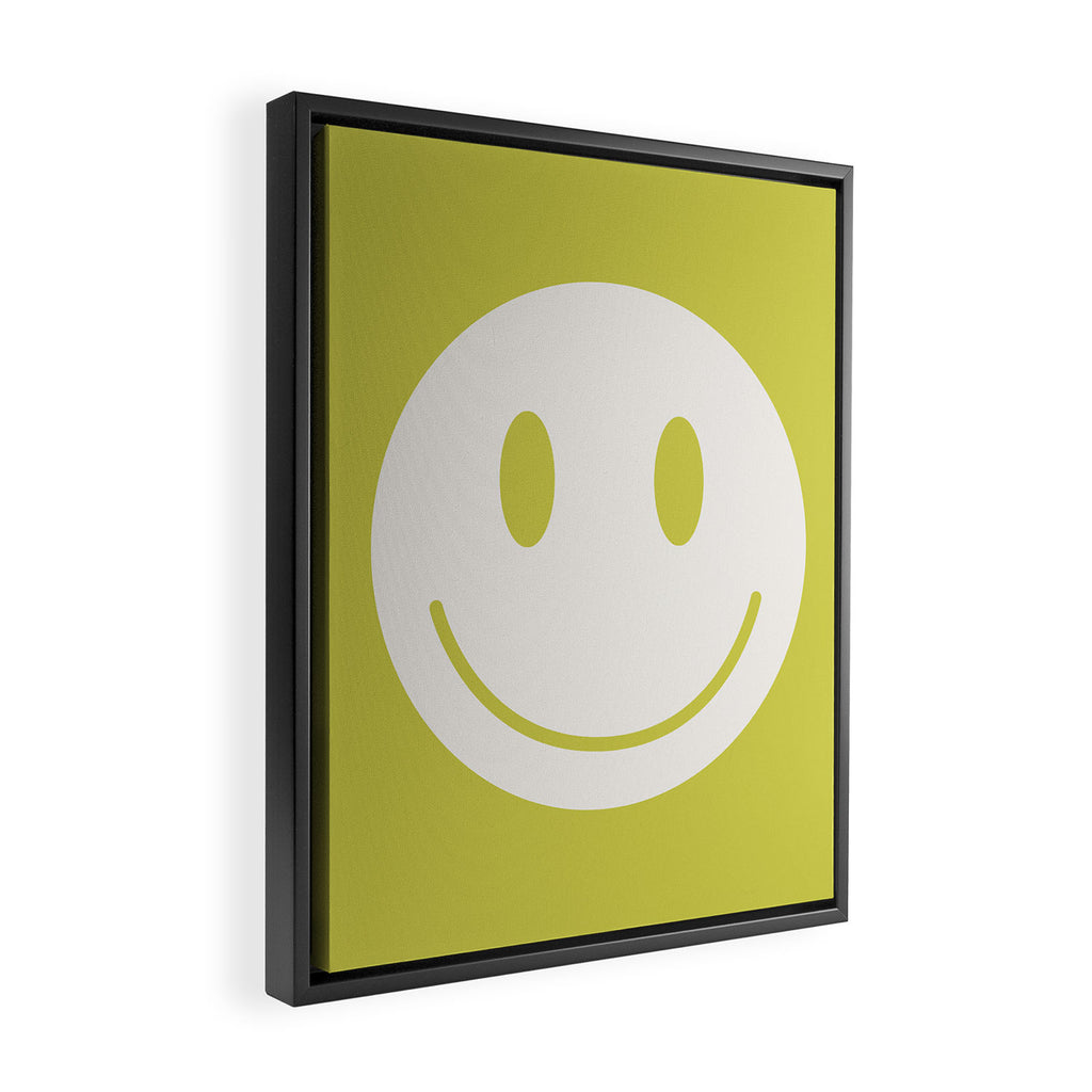 Happy Thoughts Lime Framed Canvas Print Gallery Image 2