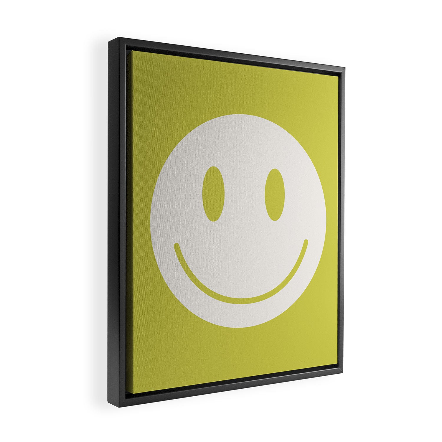Happy Thoughts Lime Framed Canvas Print Gallery Image 2