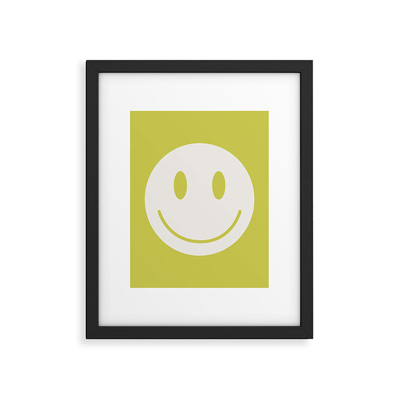 Happy Thoughts Lime Framed Art Print Gallery Image 6