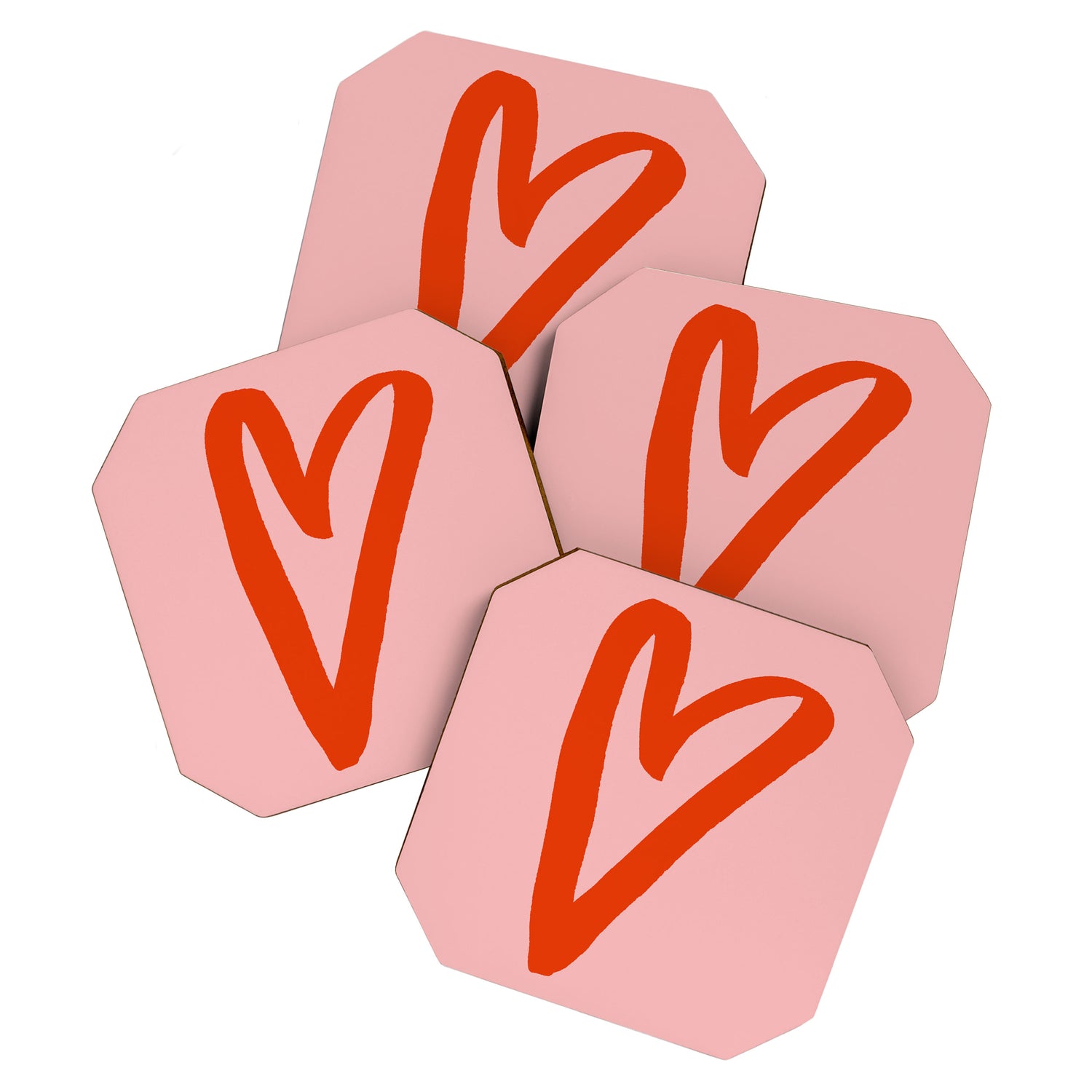 Heart Doodle Big 1 Coaster Gallery Image 1