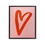 Heart Doodle Big 1 Framed Canvas Print Gallery Image 8