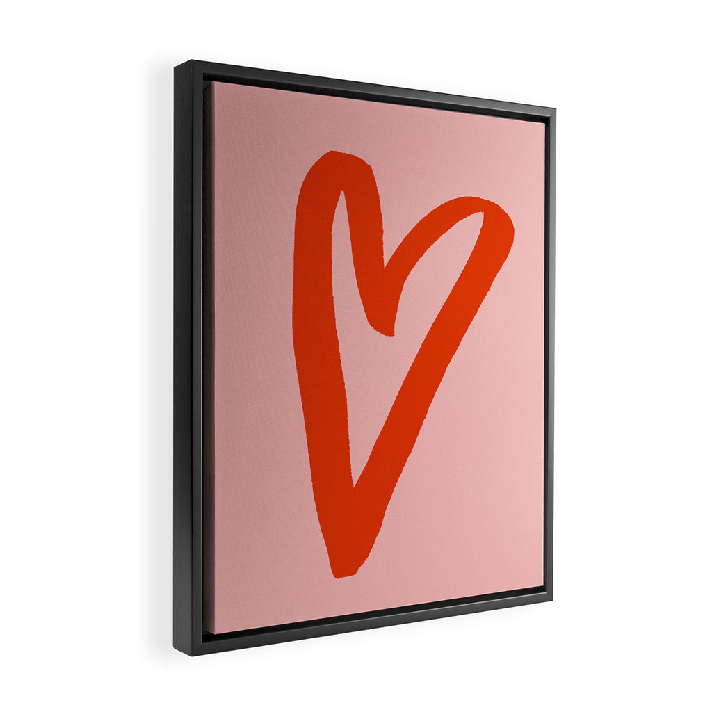 Heart Doodle Big 1 Framed Canvas Print Gallery Image 2