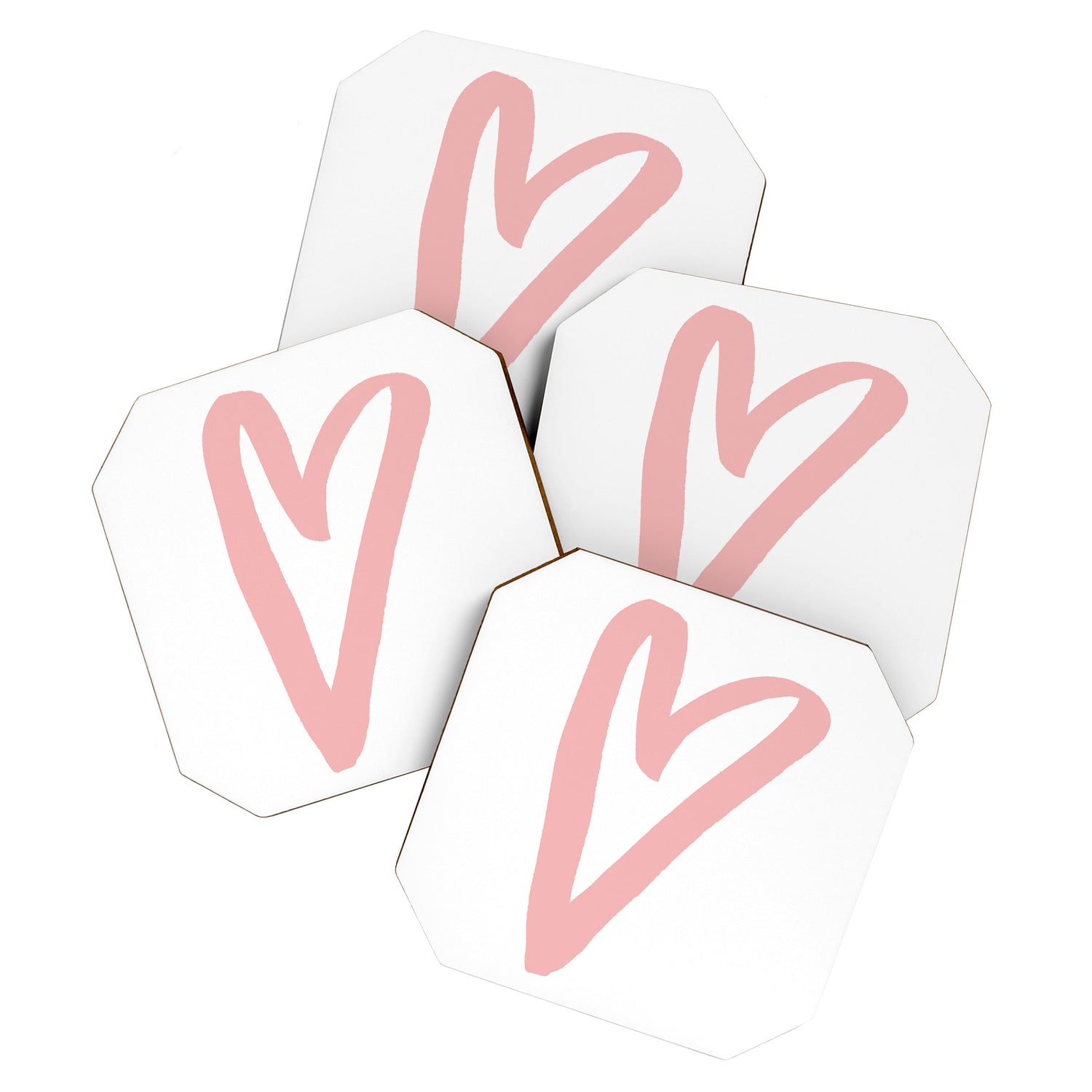 Heart Doodle Big 3 Coaster Gallery Image 1