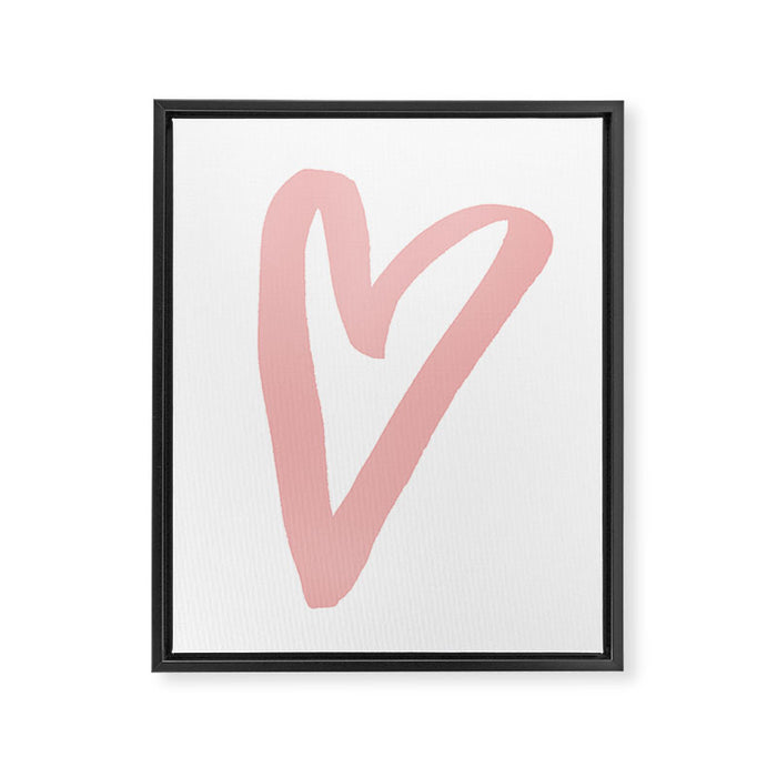 Heart Doodle Big 3 Framed Canvas Print Gallery Image 1