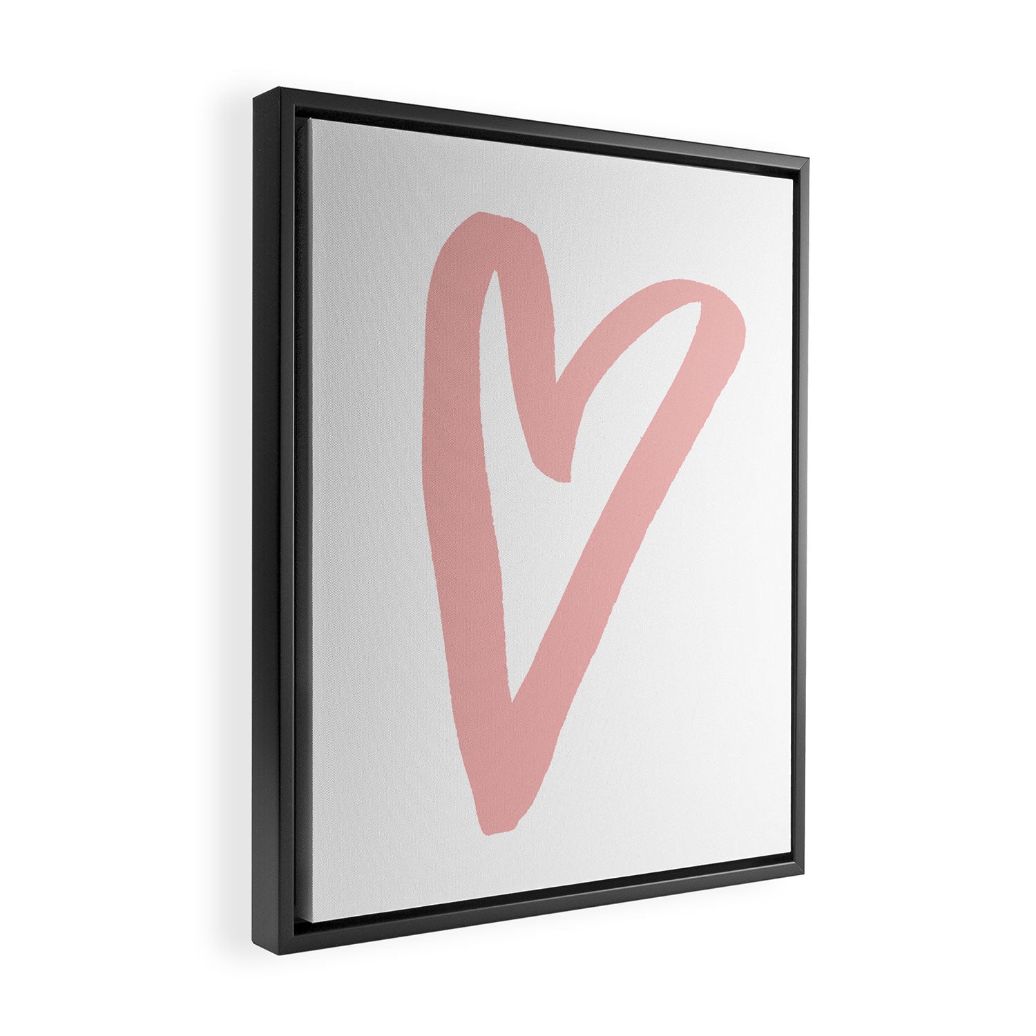 Heart Doodle Big 3 Framed Canvas Print Gallery Image 2