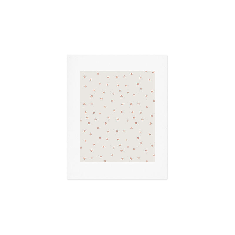 Little Stars Cream & Peach Art Print Gallery Image 1