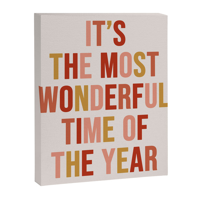 Most Wonderful Time Multi Colored Warm Canvas Print Gallery Image 1