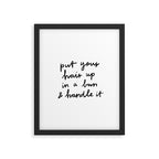 Put Your Hair Up & Handle It Framed Art Print Gallery Image 6