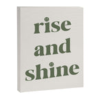 Rise And Shine Muted Green On Cream Canvas Print Gallery Image 8