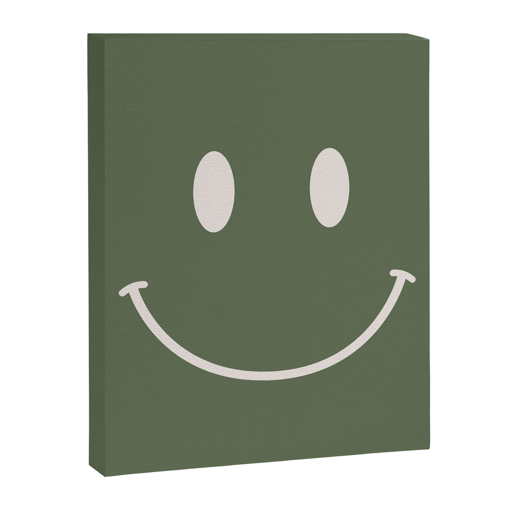Smile Muted Green Canvas Print Gallery Image 1
