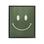 Smile Muted Green Framed Canvas Print Gallery Image 8