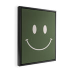 Smile Muted Green Framed Canvas Print Gallery Image 2