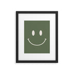 Smile Muted Green Framed Art Print Gallery Image 6