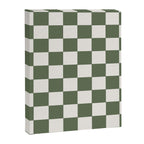 Soft Checkerboard Muted Green Canvas Print Gallery Image 8