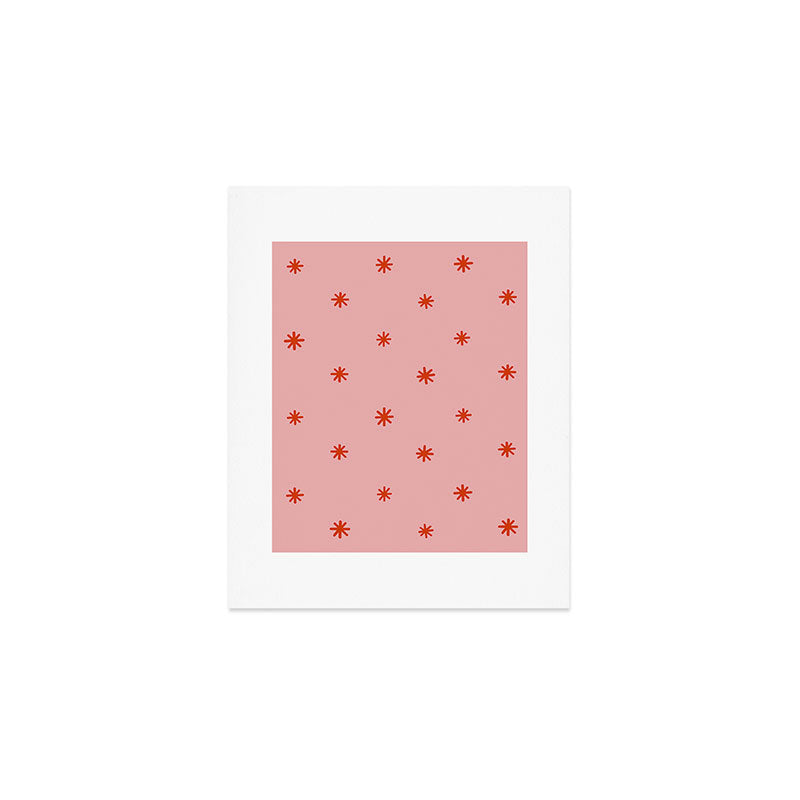 Sparkles Pink & Red Art Print Gallery Image 1