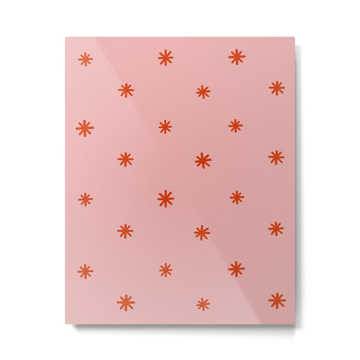 Sparkles Pink & Red Metal Print Gallery Image 1