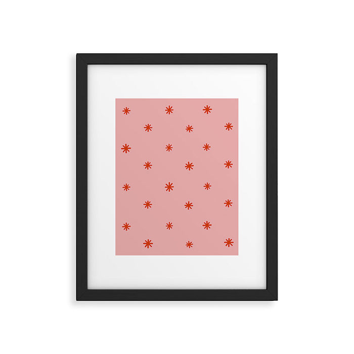 Sparkles Pink & Red Framed Art Print Gallery Image 1