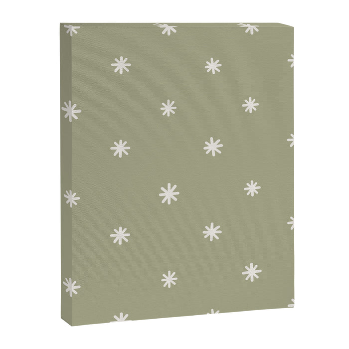 Sparkles Sage Green Canvas Print Gallery Image 1