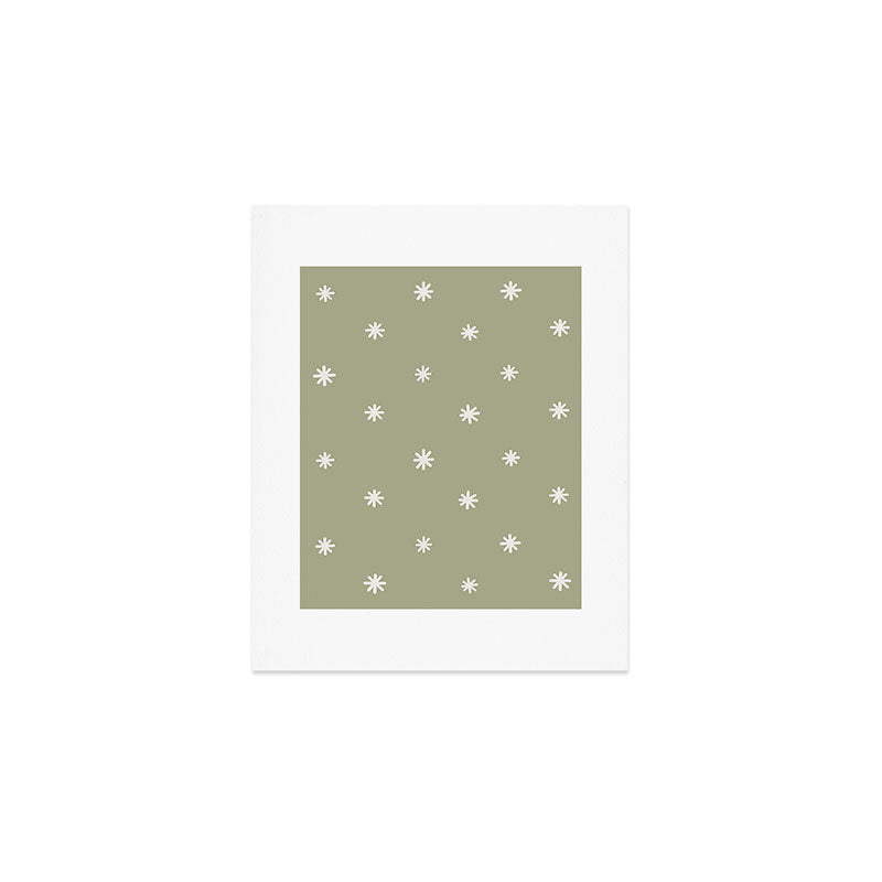 Sparkles Sage Green Art Print Gallery Image 1