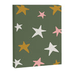 Stars Gold Cream Pink On Muted Green Canvas Print Gallery Image 8