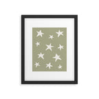 Stars Sage Green Framed Art Print Gallery Image 6