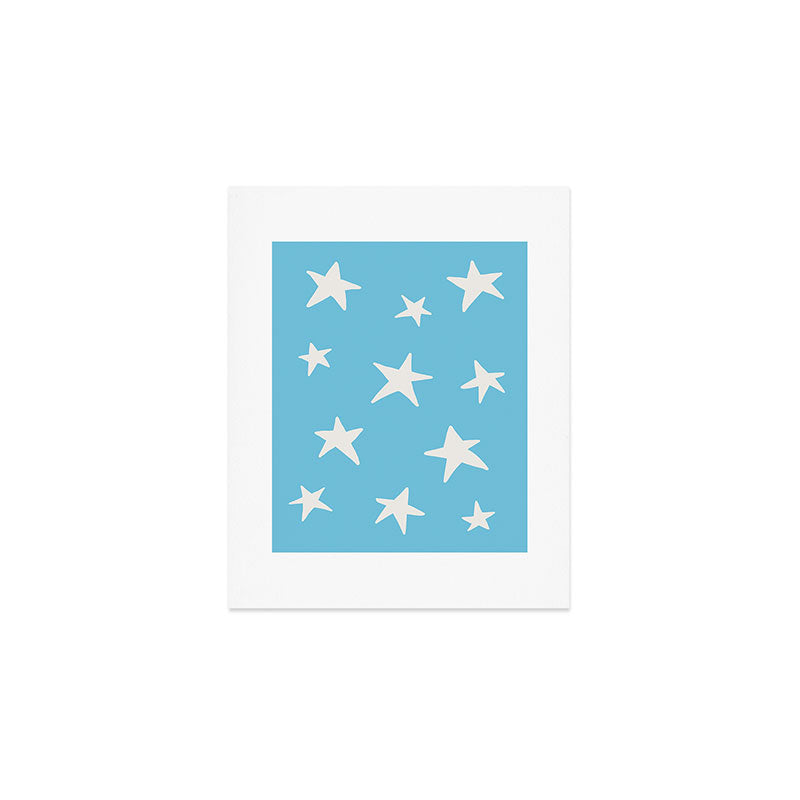 Stars Sky Blue Art Print Gallery Image 1