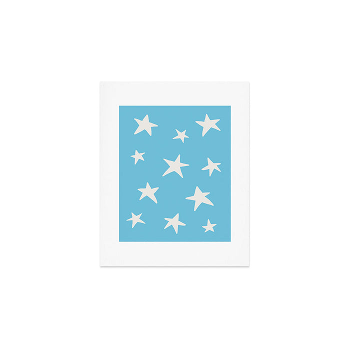 Stars Sky Blue Art Print Gallery Image 1