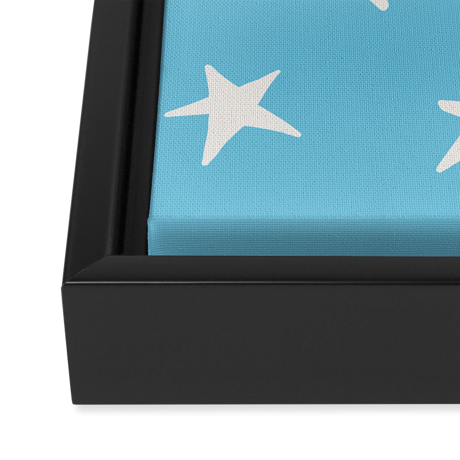 Stars Sky Blue Framed Canvas Print Gallery Image 3