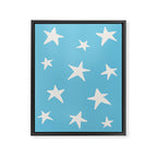 Stars Sky Blue Framed Canvas Print Gallery Image 8