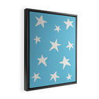 Stars Sky Blue Framed Canvas Print Gallery Image 2