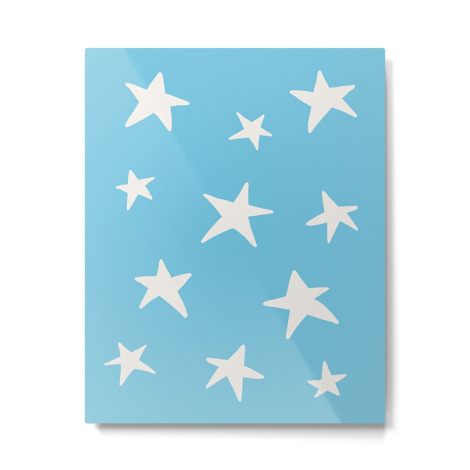 Stars Sky Blue Metal Print Gallery Image 6