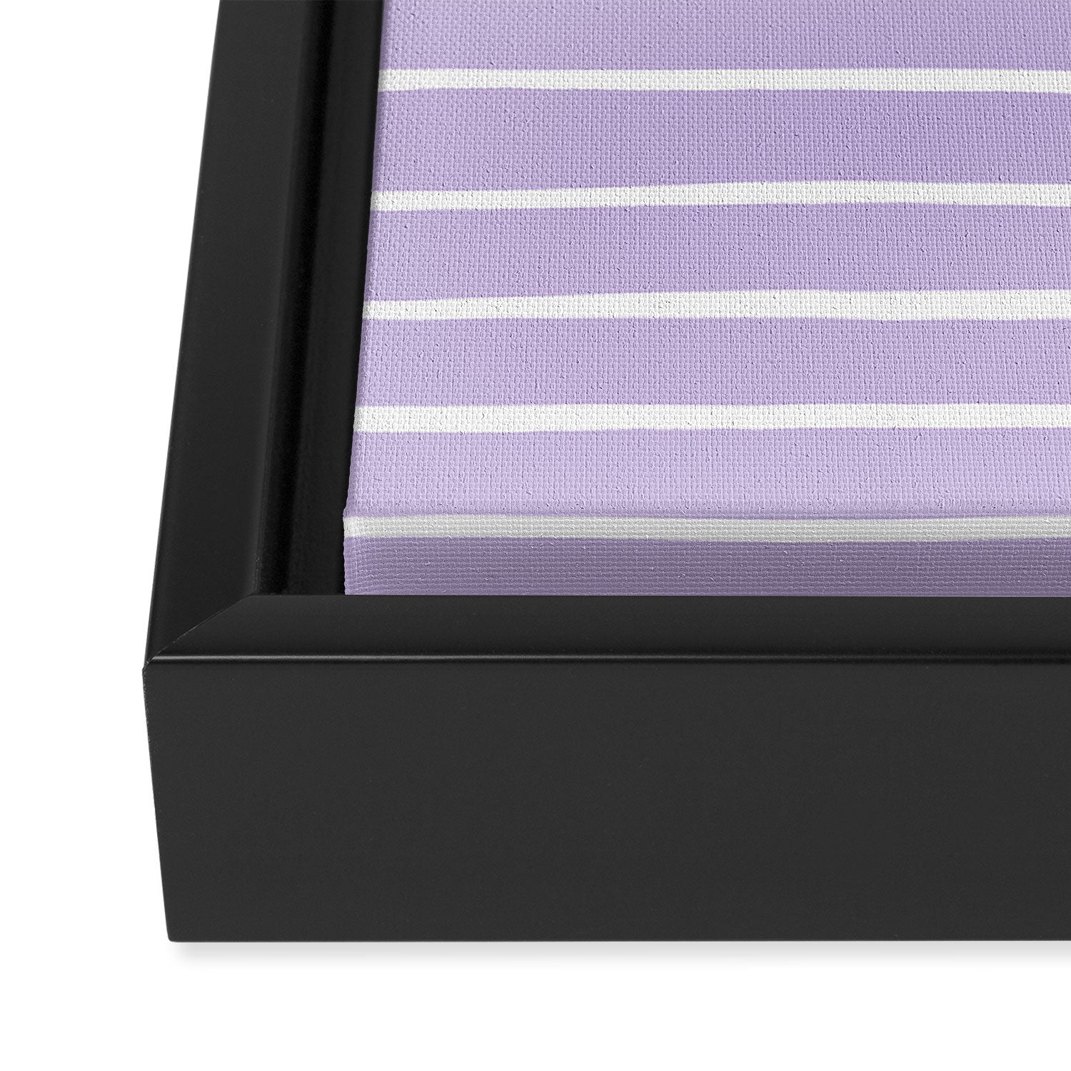 Stripes Lavender Framed Canvas Print Gallery Image 3