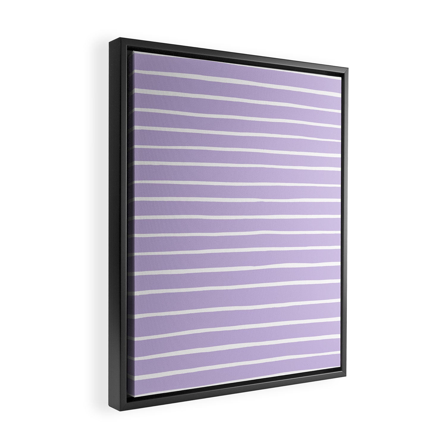 Stripes Lavender Framed Canvas Print Gallery Image 2