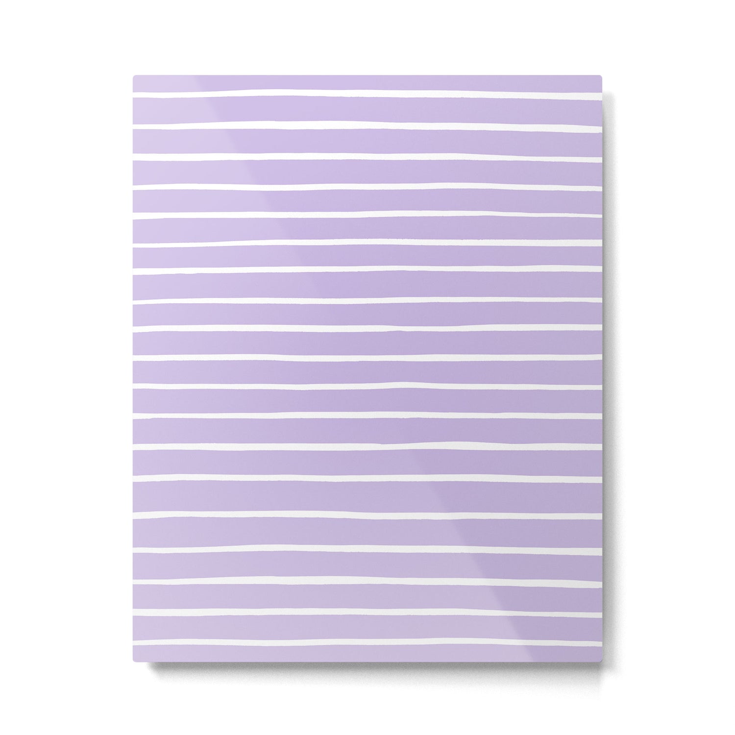 Stripes Lavender Metal Print Gallery Image 6