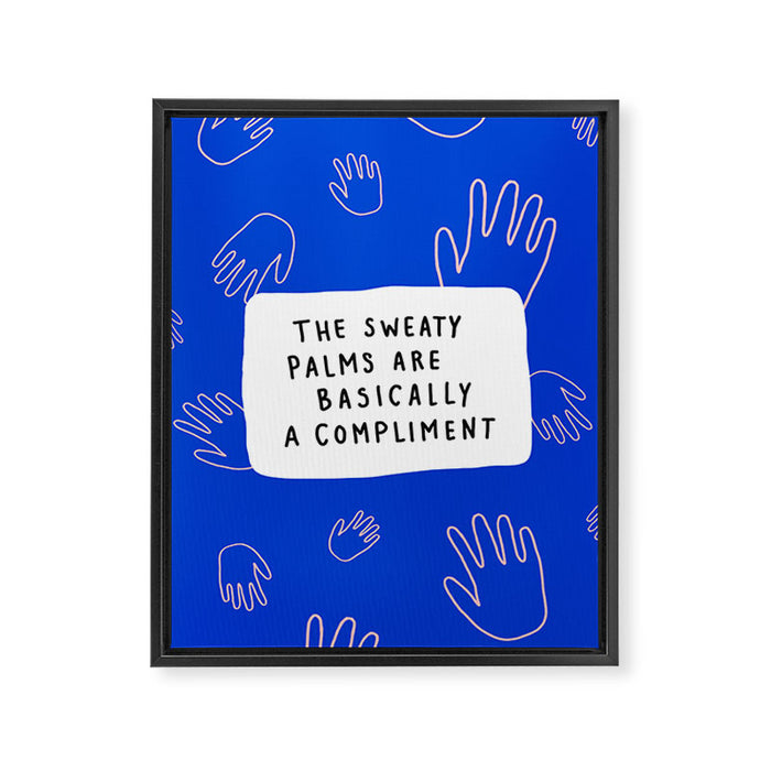 Sweaty Palms Framed Canvas Print Gallery Image 1
