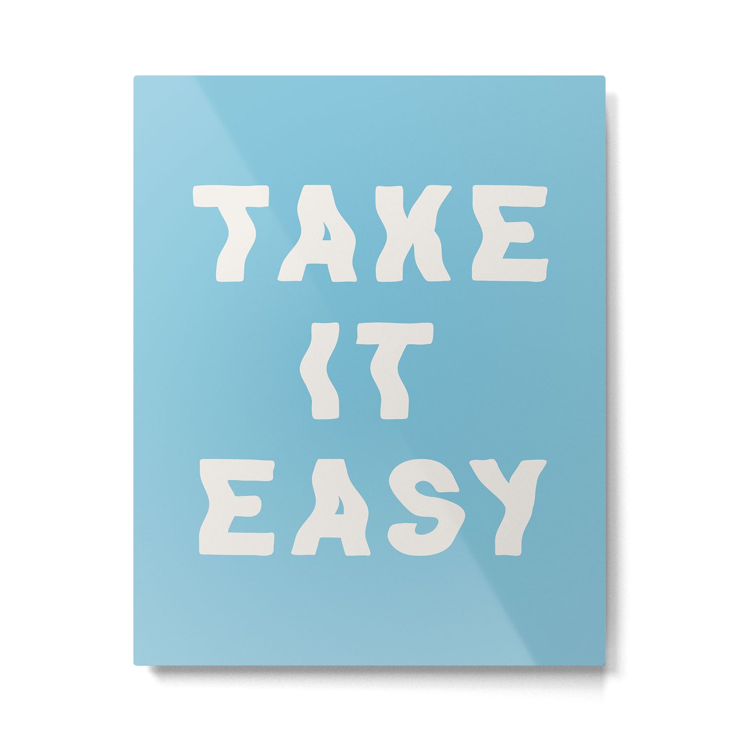 Take It Easy Sky Blue Metal Print Gallery Image 6