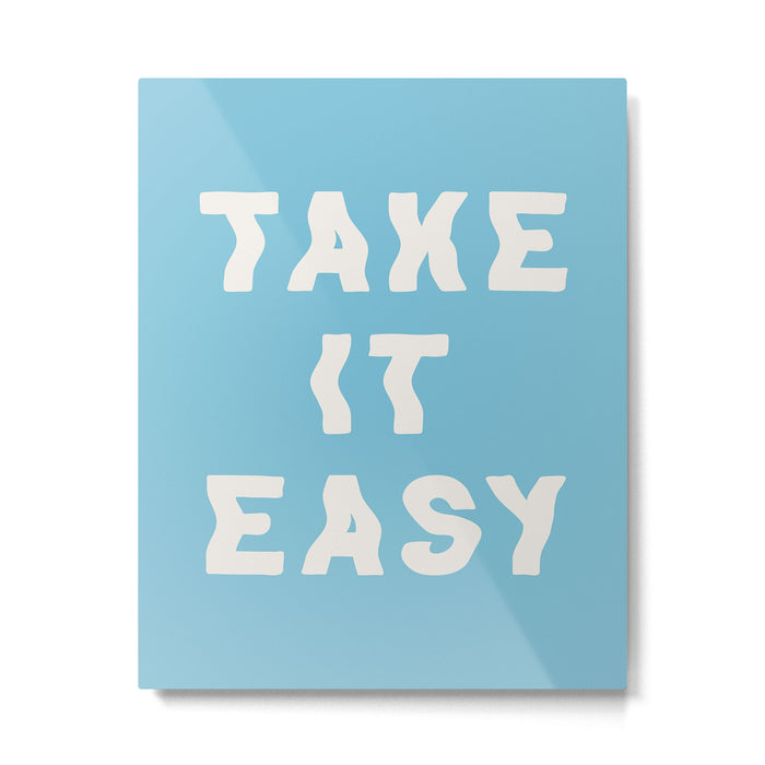 Take It Easy Sky Blue Metal Print Gallery Image 1
