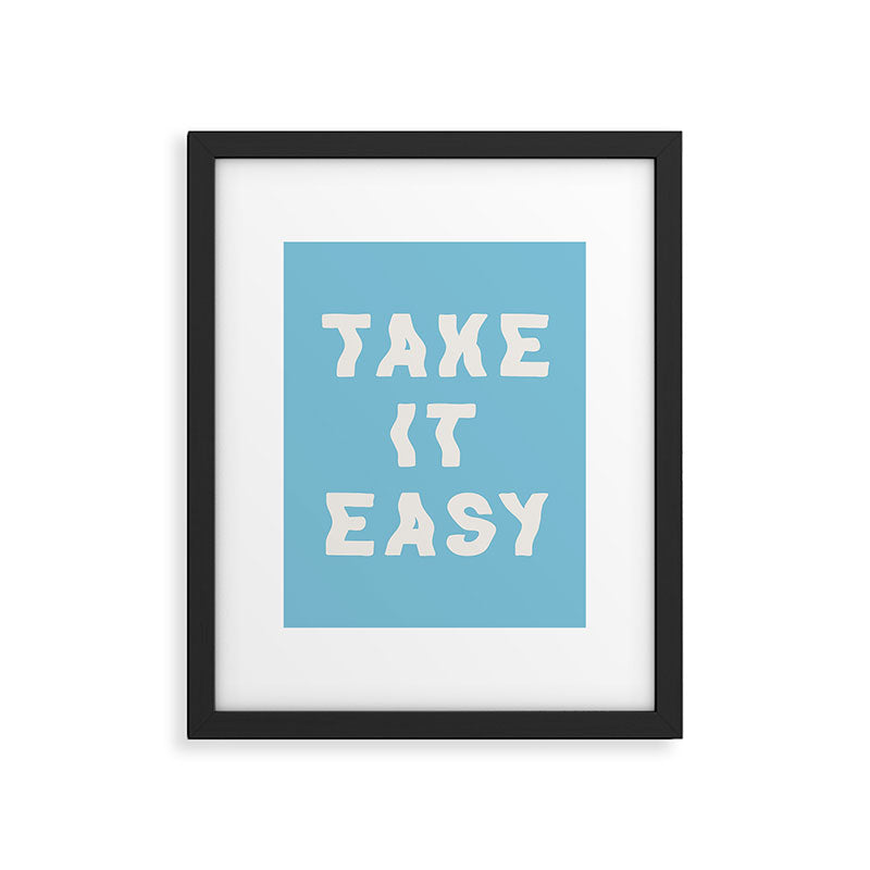 Take It Easy Sky Blue Framed Art Print Gallery Image 6