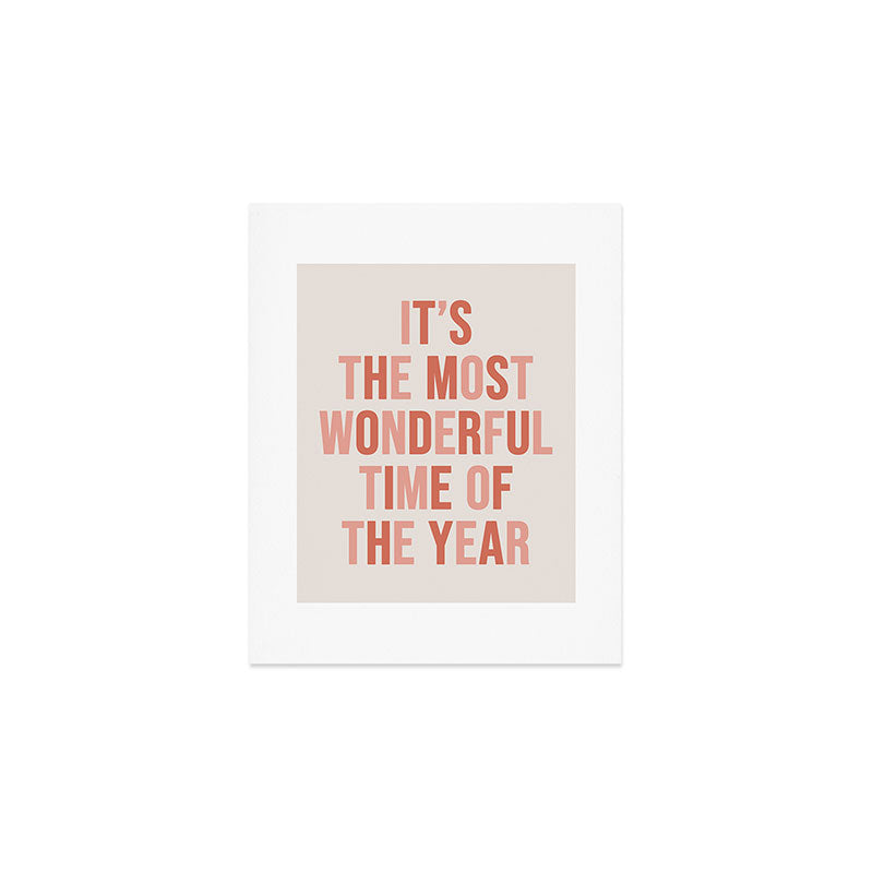 The Most Wonderful Time Of The Year Warm Pink Art Print Gallery Image 1