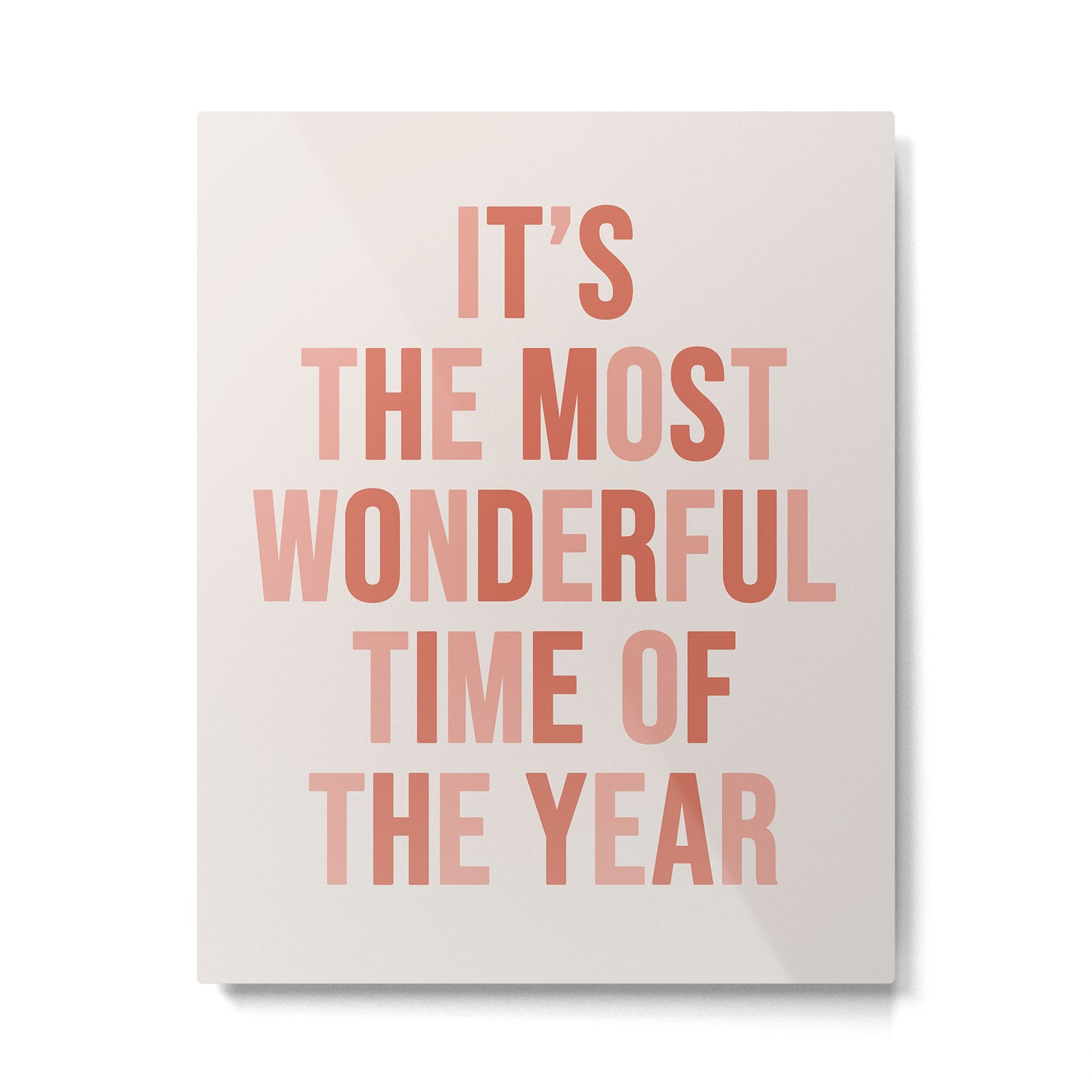 The Most Wonderful Time Of The Year Warm Pink Metal Print Gallery Image 6