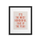 The Most Wonderful Time Of The Year Warm Pink Framed Art Print Gallery Image 6