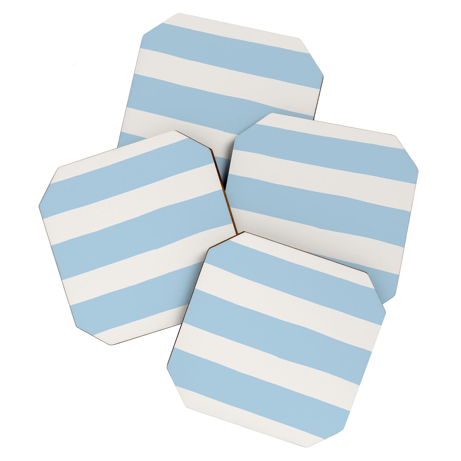 Thick Stripes Baby Blue Coaster Gallery Image 1