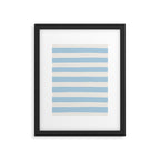 Thick Stripes Baby Blue Framed Art Print Gallery Image 6
