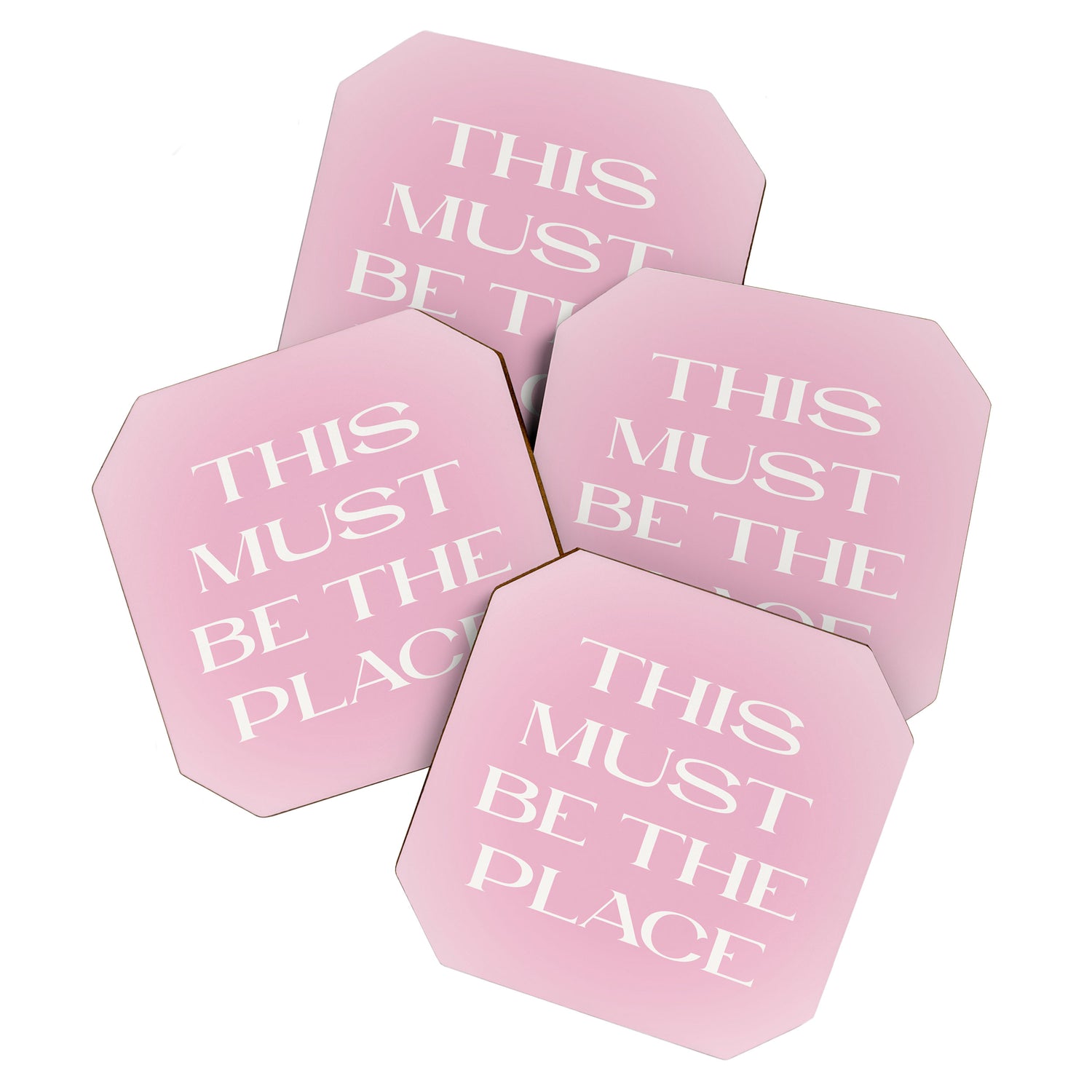 This Must Be The Place Pink Gradient Coaster Gallery Image 1