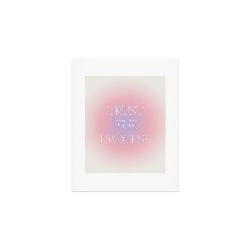 Trust The Process Gradient Lavender & Pink Art Print Gallery Image 1